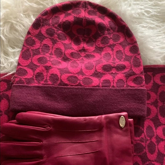 Signature Coach, hat, scarf and leather glove set. - Picture 6 of 7